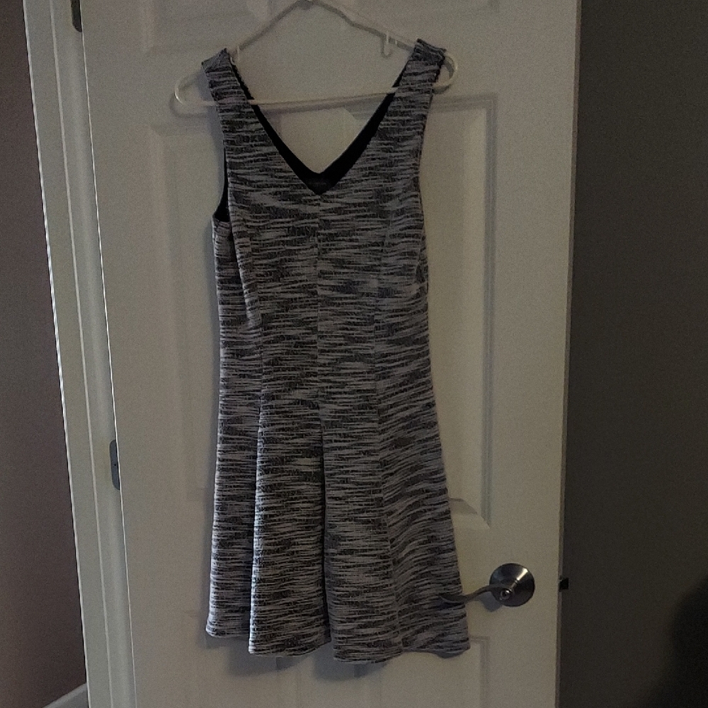 The Limited Black and White Textured Mini Dress